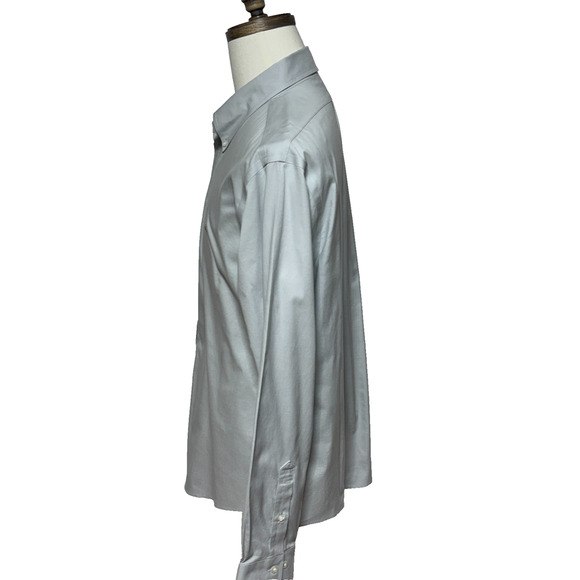 Brooks Brothers Shirt Mens Large Gray Regent Fit Supima Non Iron Button Down - Picture 6 of 9